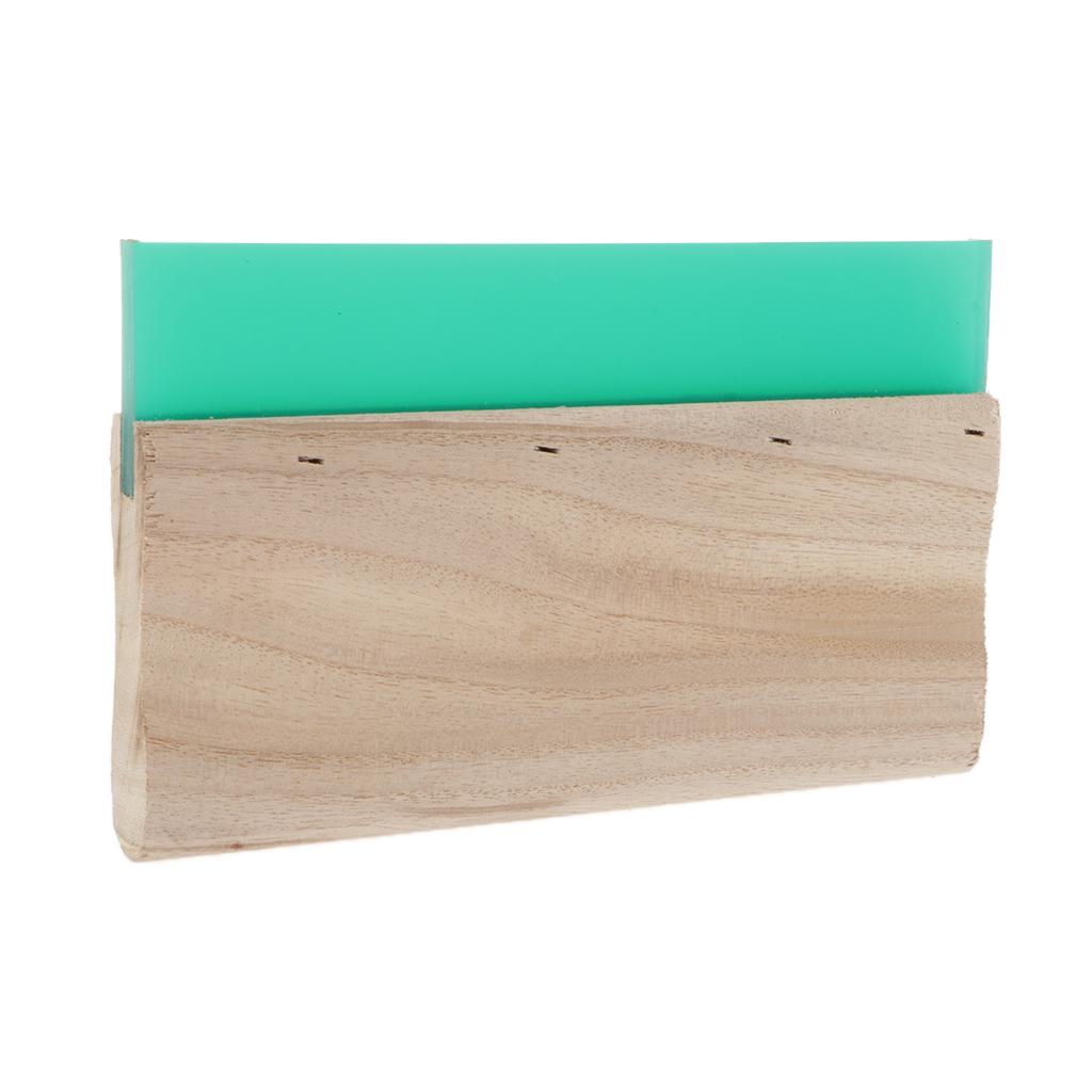 Screen Printing Squeegee Wooden Handle Ink Scraper Scratch Board green 20cm