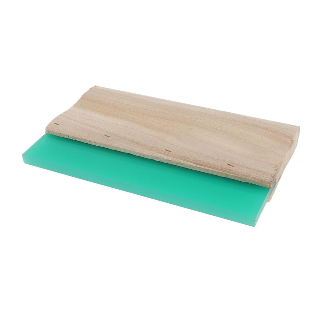 Screen Printing Squeegee Wooden Handle Ink Scraper Scratch Board green 20cm