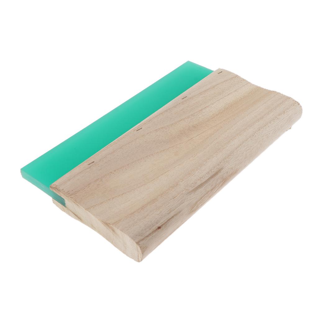 Screen Printing Squeegee Wooden Handle Ink Scraper Scratch Board green 20cm