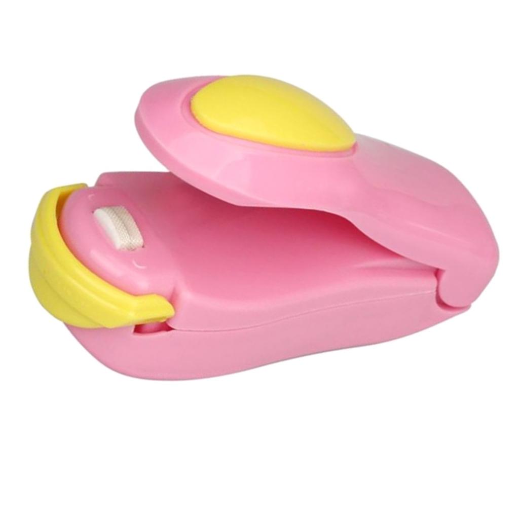 Bags Hand Actuated Mini Snack Sealer Home Hand Press Hot Sealer  Pink