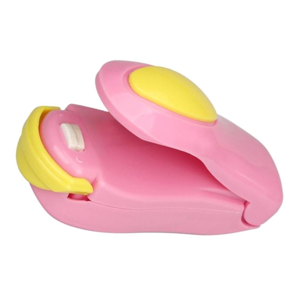 Bags Hand Actuated Mini Snack Sealer Home Hand Press Hot Sealer  Pink