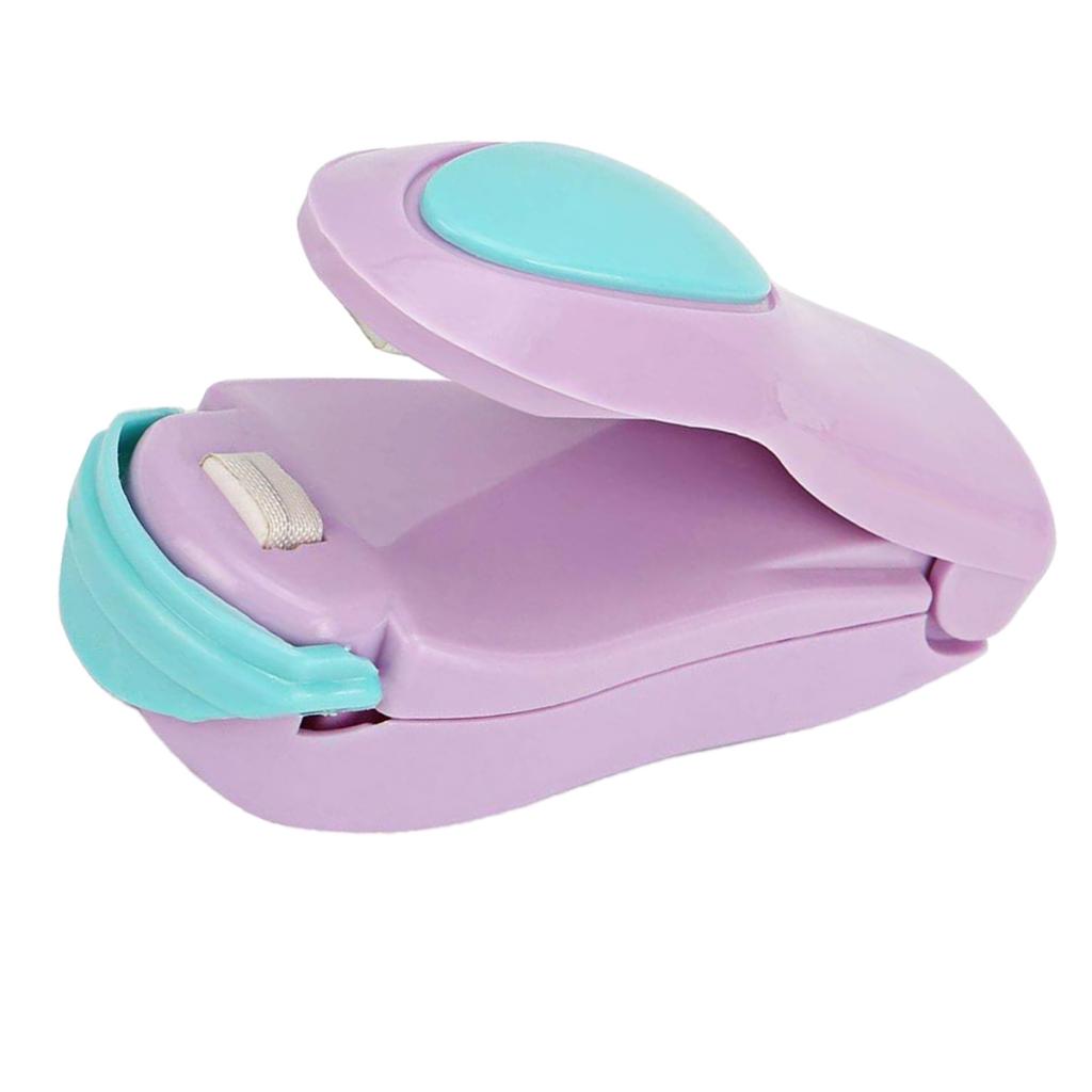 Bags Hand Actuated Mini Snack Sealer Home Hand Press Hot Sealer  Purple