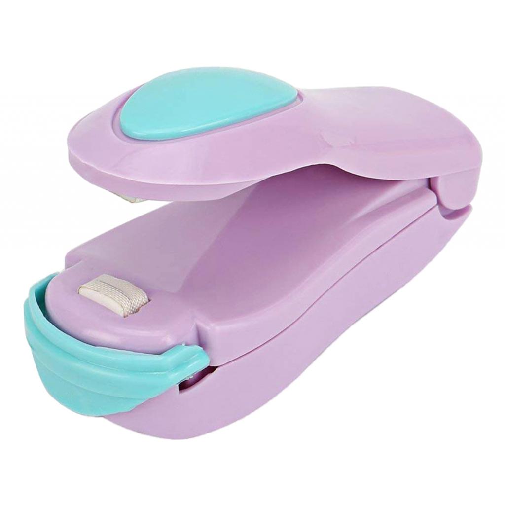 Bags Hand Actuated Mini Snack Sealer Home Hand Press Hot Sealer  Purple