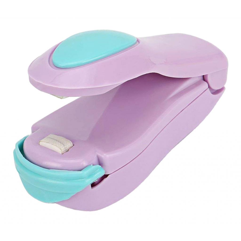 Bags Hand Actuated Mini Snack Sealer Home Hand Press Hot Sealer  Purple