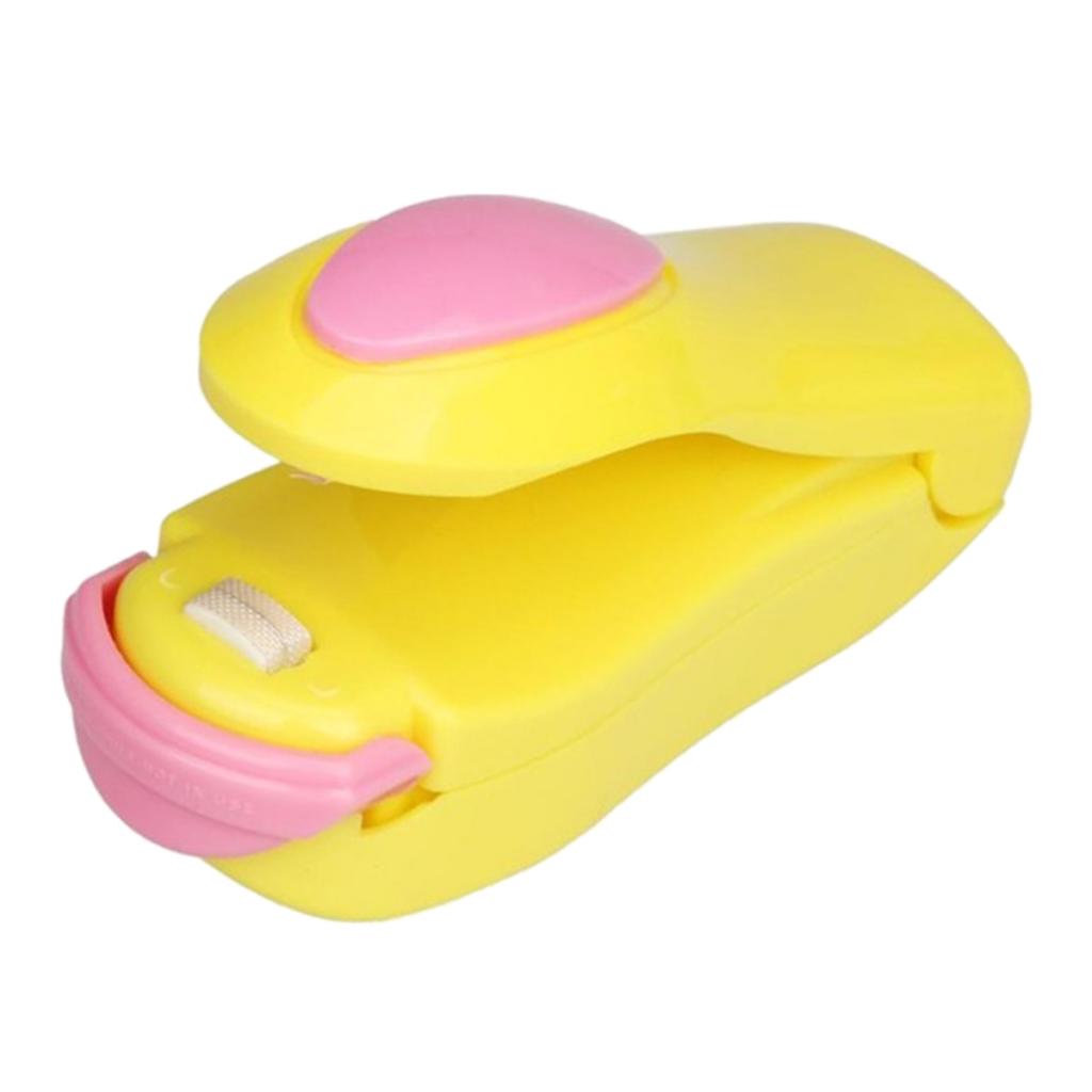 Bags Hand Actuated Mini Snack Sealer Home Hand Press Hot Sealer  Yellow