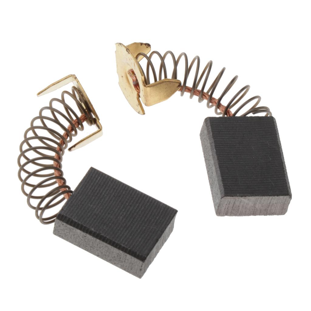 2Pcs Electric Motor Spring Carbon Brushes Spare DIY Parts Replacements