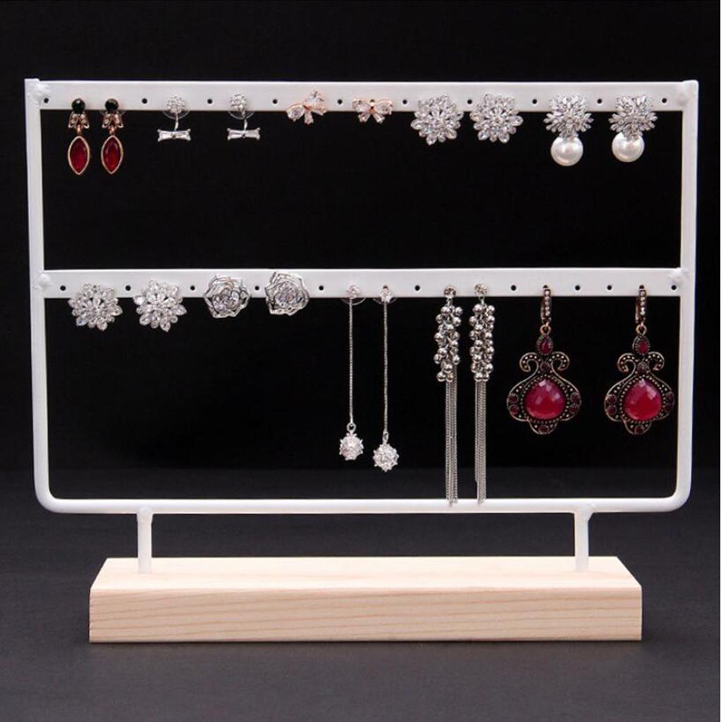 Iron Made Earring Display Rack Large White