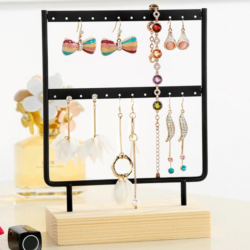 Iron Made Earring Display Rack Small Black