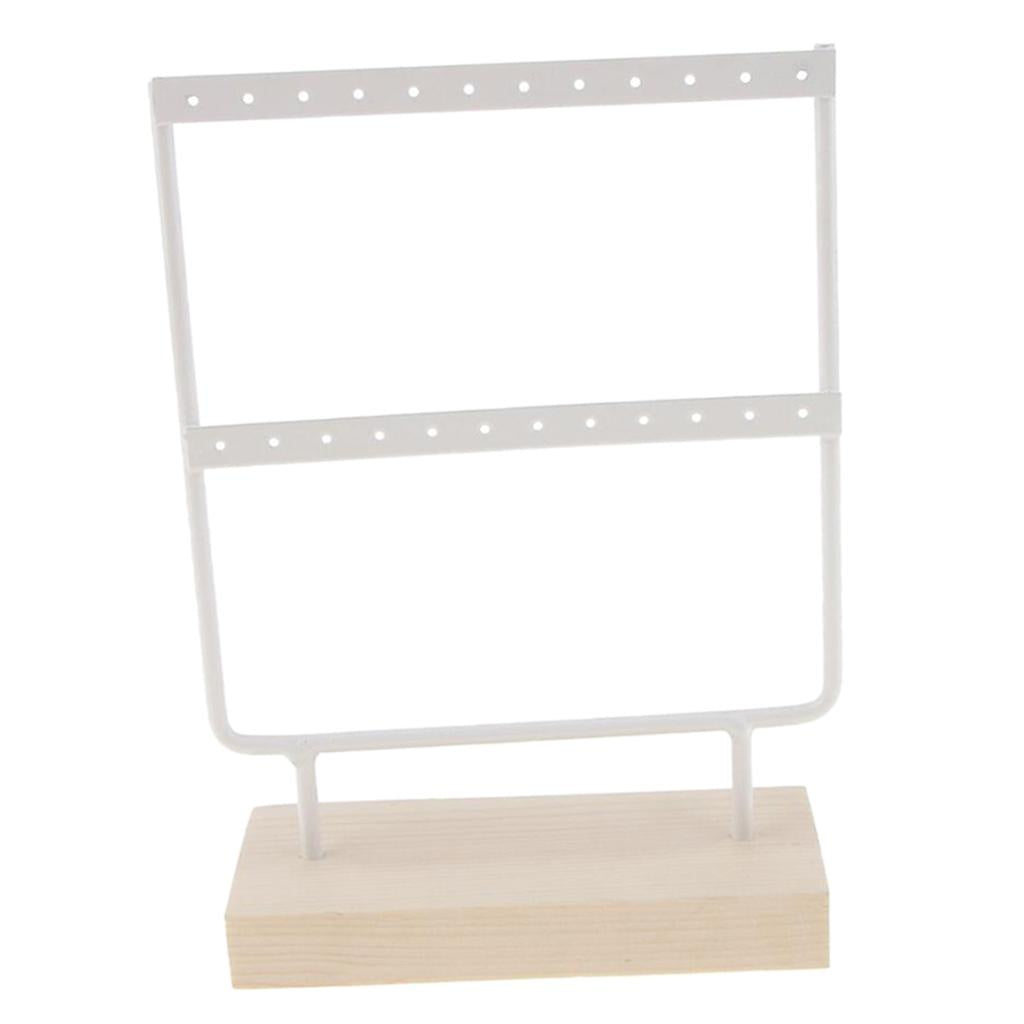 Iron Made Earring Display Rack Small White