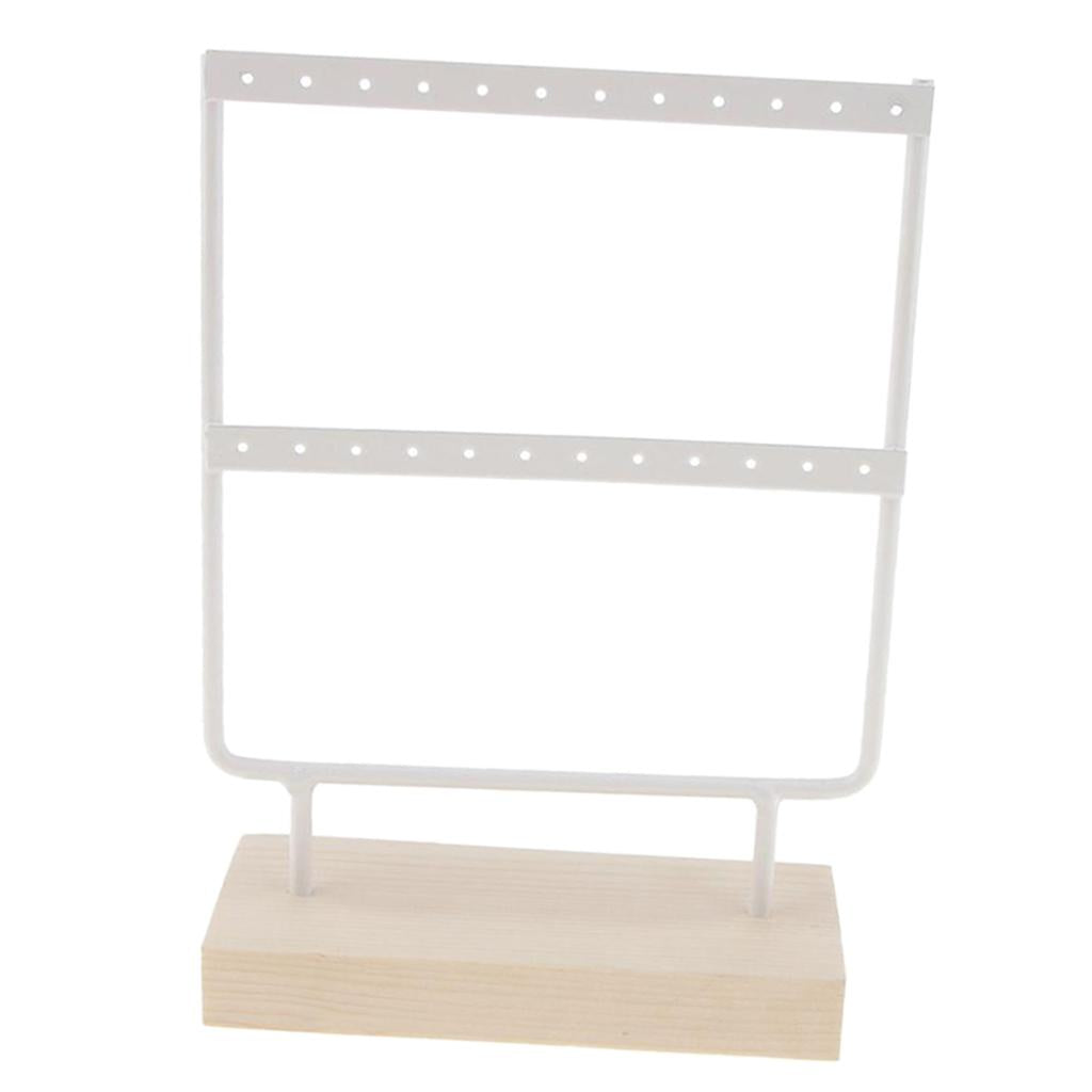 Iron Made Earring Display Rack Small White