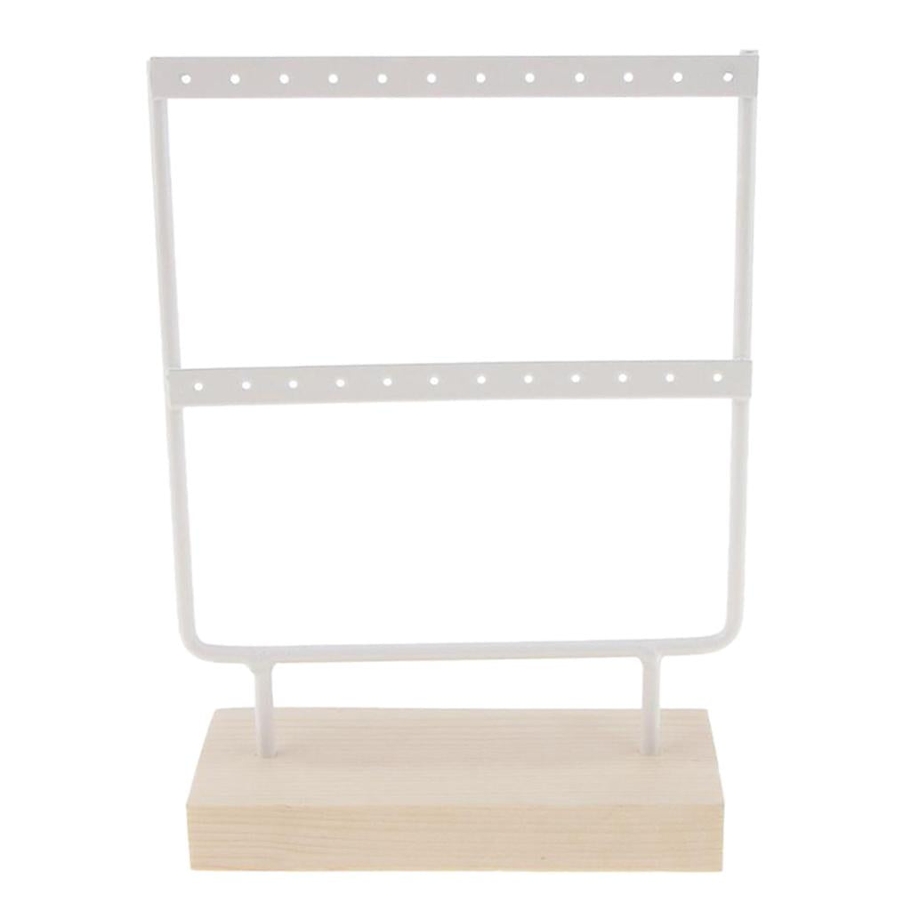 Iron Made Earring Display Rack Small White