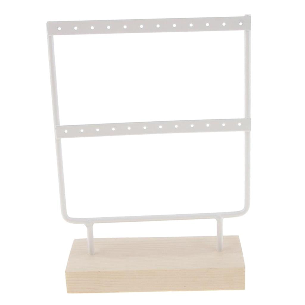 Iron Made Earring Display Rack Small White