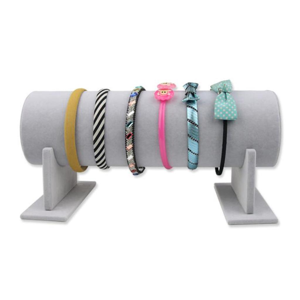 Bright Color Hair Band Display Rack 30x11cm Grey