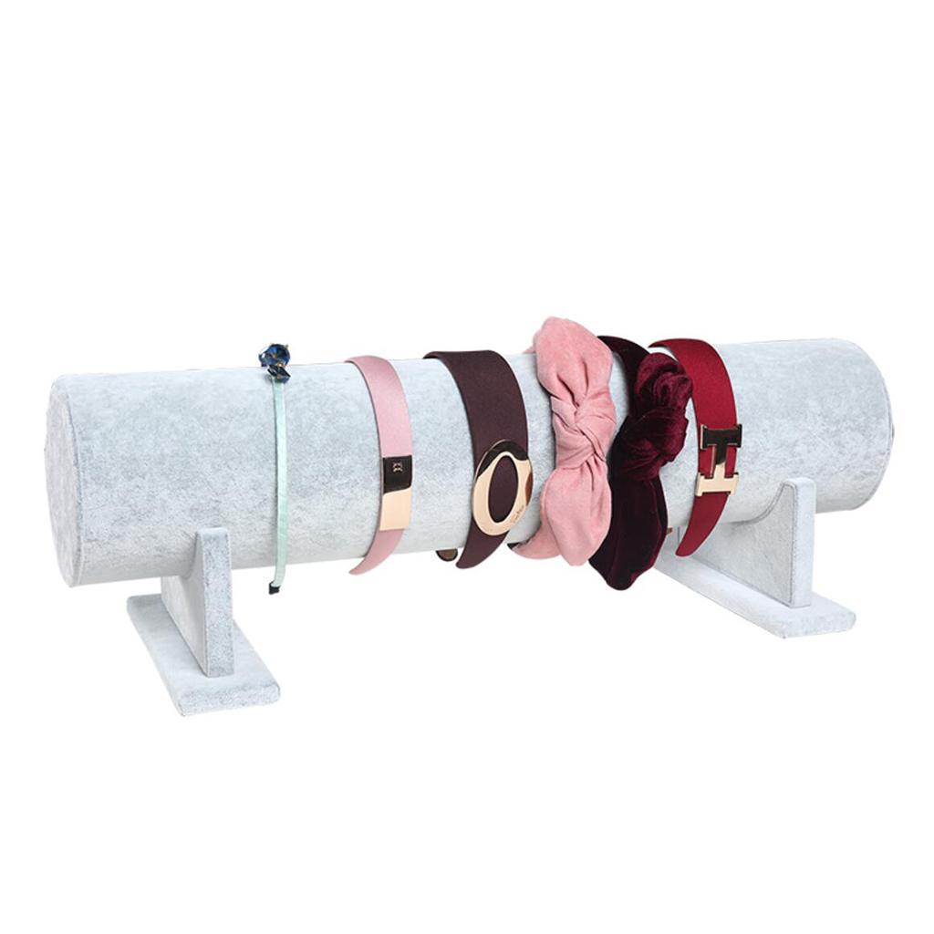 Bright Color Hair Band Display Rack 50x11cm Grey