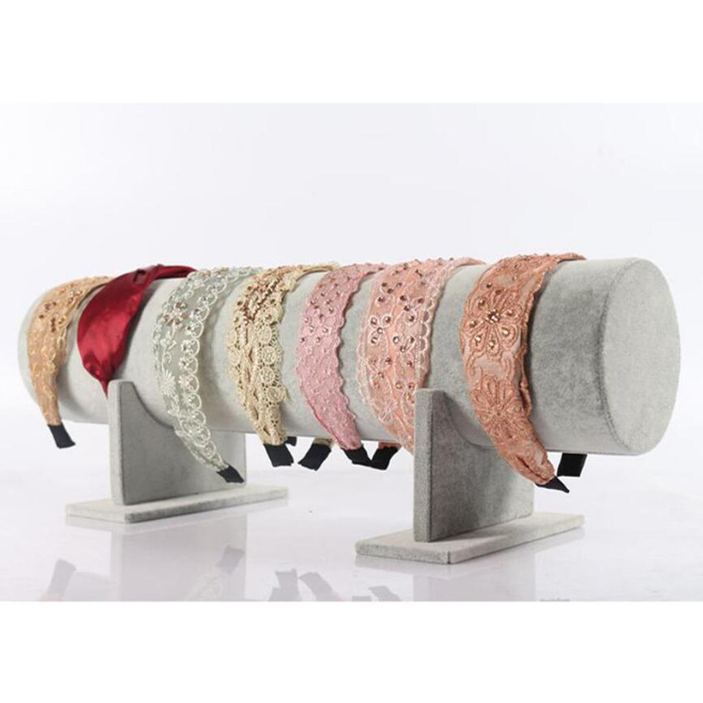 Bright Color Hair Band Display Rack 50x11cm Grey