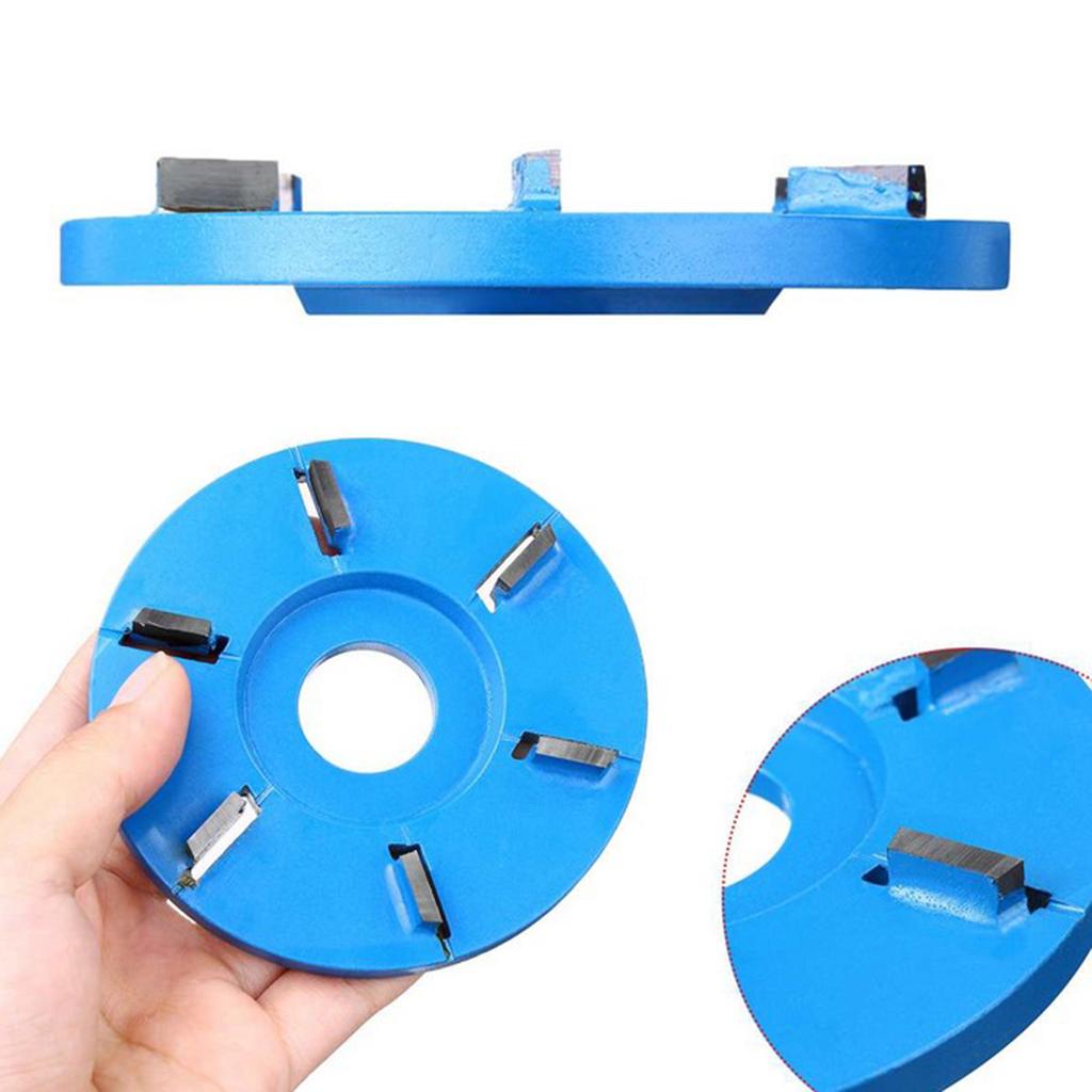 Wood Carving Cutter Disc Milling Tools for Angle Grinder Arc 3 Tooth Blue