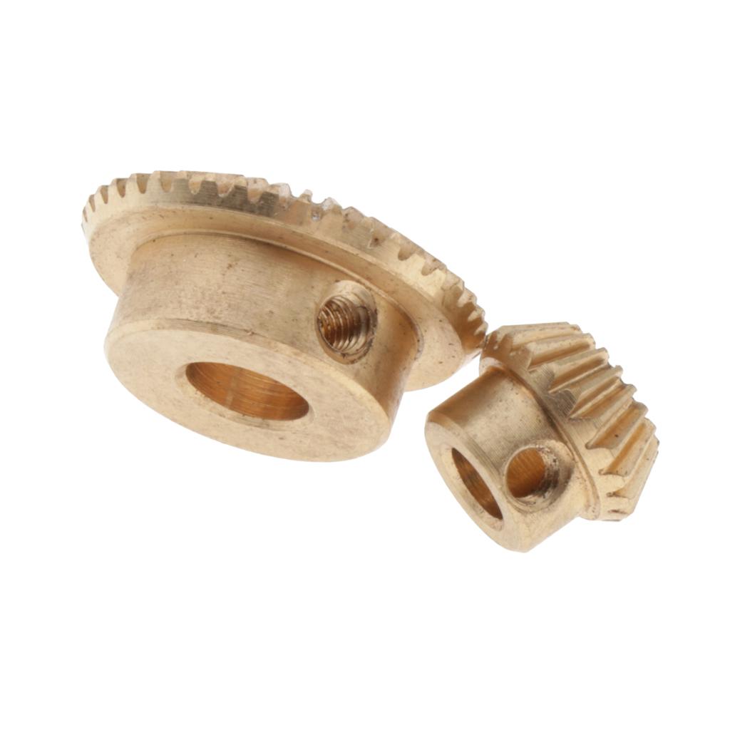 0.5 Modulus Brass Bevel Gear 20 40Tooth 4 6mm Diameter Inner Hole