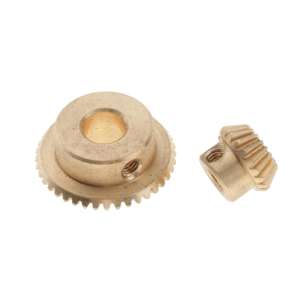 0.5 Modulus Brass Bevel Gear 20 40Tooth 4 6mm Diameter Inner Hole