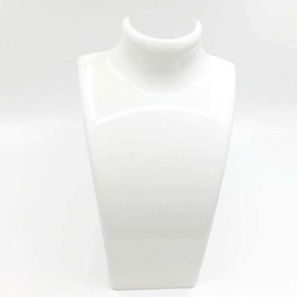 Acrylic Necklace Pendant Display Bust Mannequin Stand Holder White