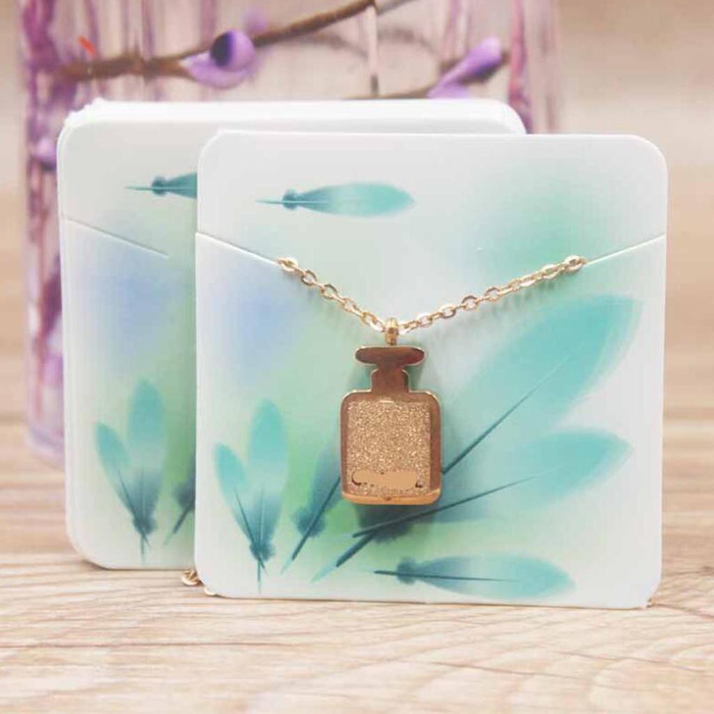 Exquisite Necklace Display Card 5x5cm Square Jewelry Show Board Style 4