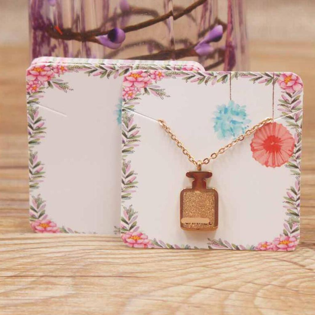 Exquisite Necklace Display Card 5x5cm Square Jewelry Show Board Style 6