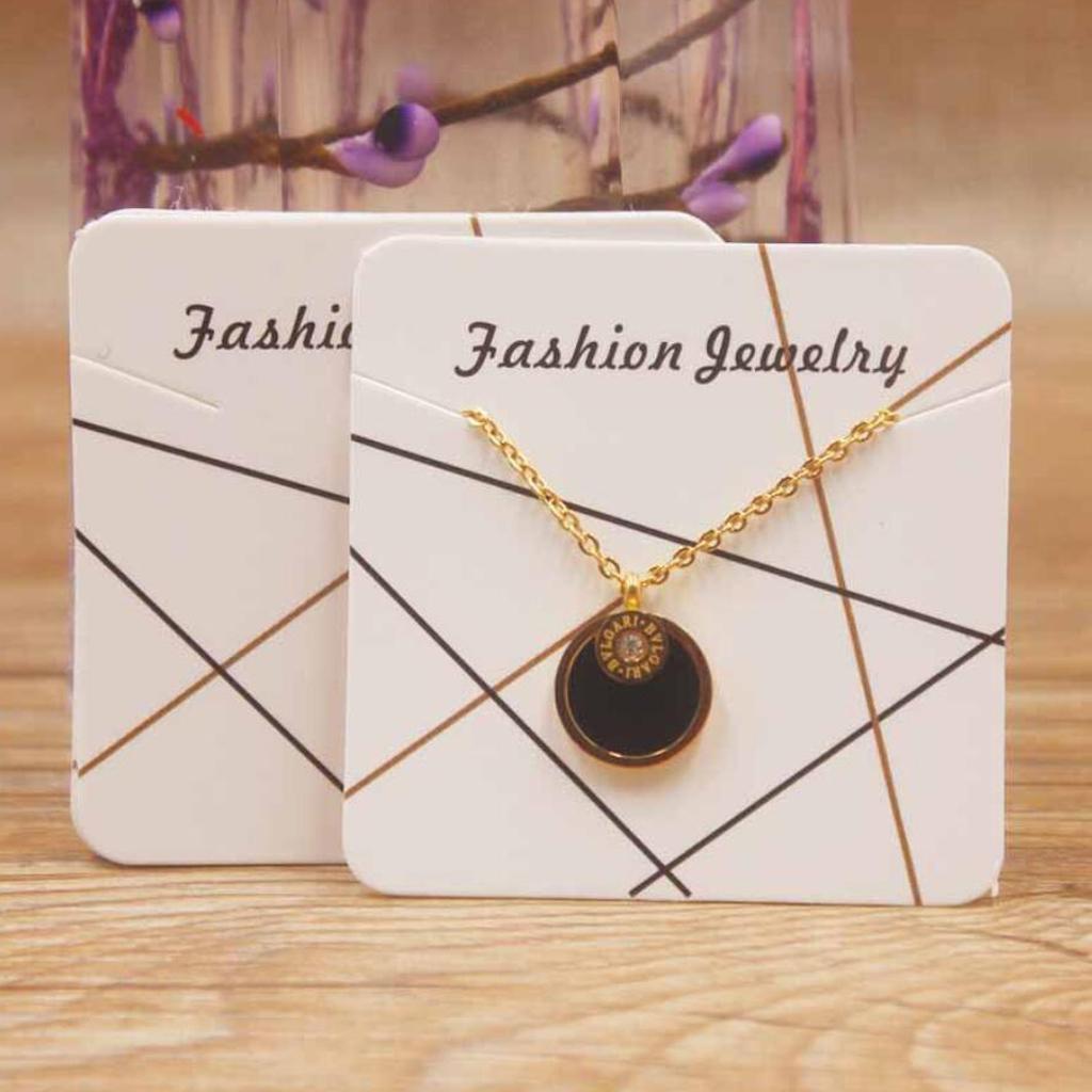 Exquisite Necklace Display Card 5x5cm Square Jewelry Show Board Style 8