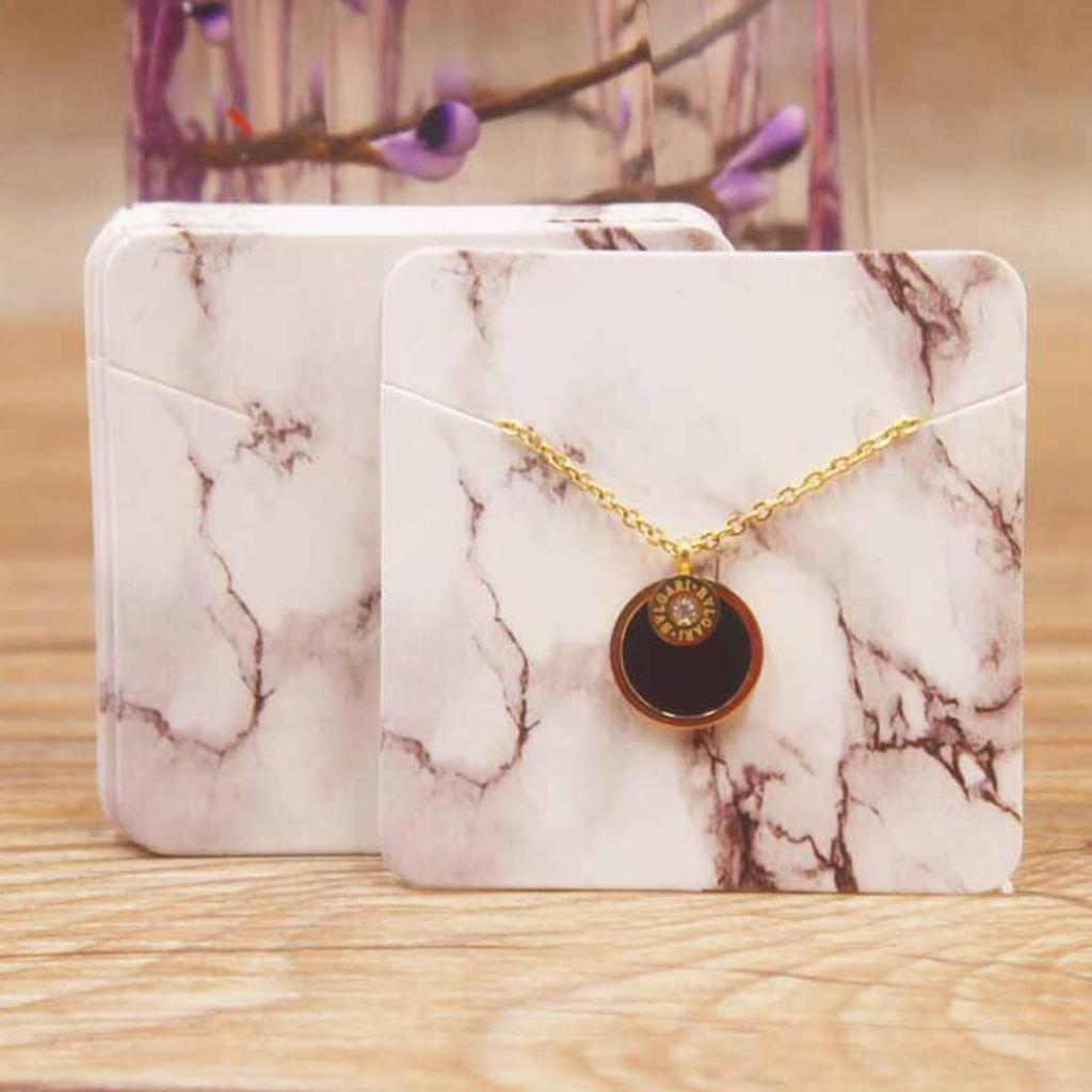 Exquisite Necklace Display Card 5x5cm Square Jewelry Show Board Style 9