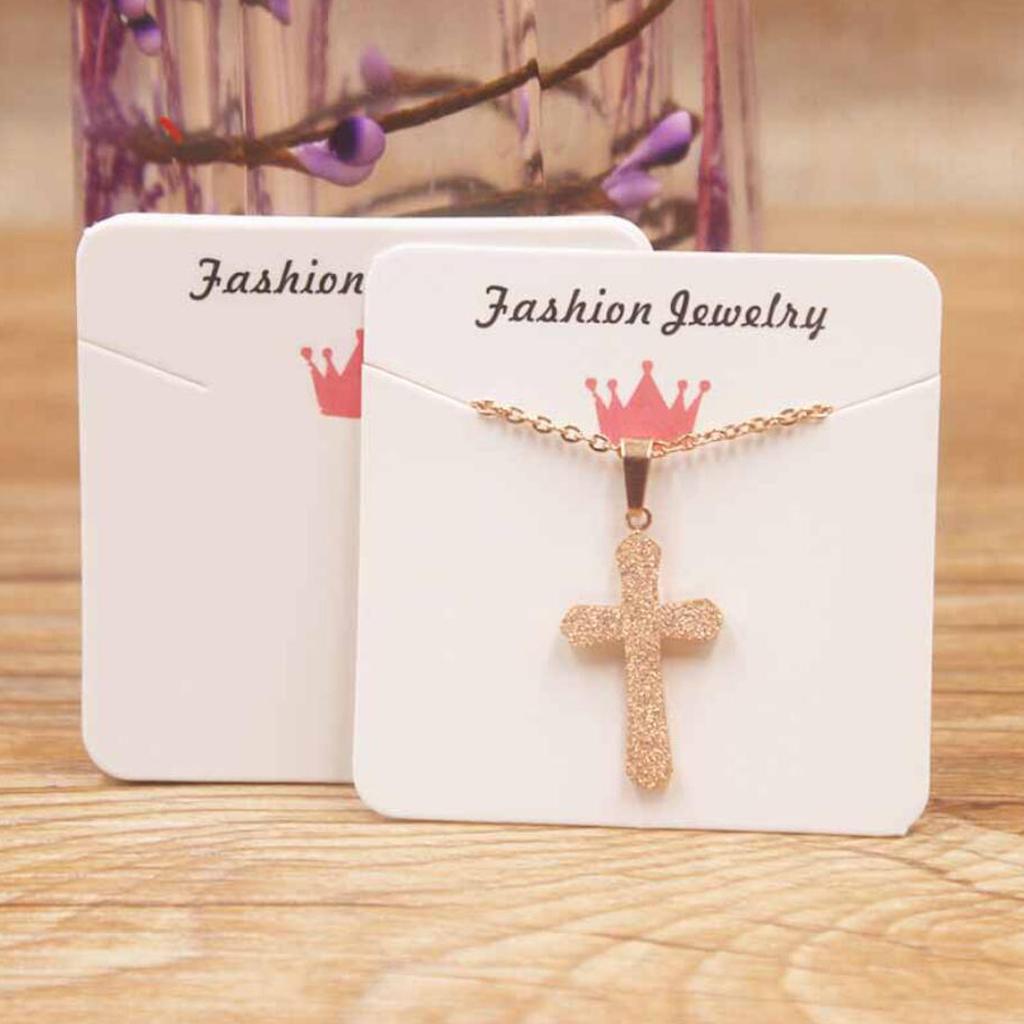 Exquisite Necklace Display Card 5x5cm Square Jewelry Show Board Style 12