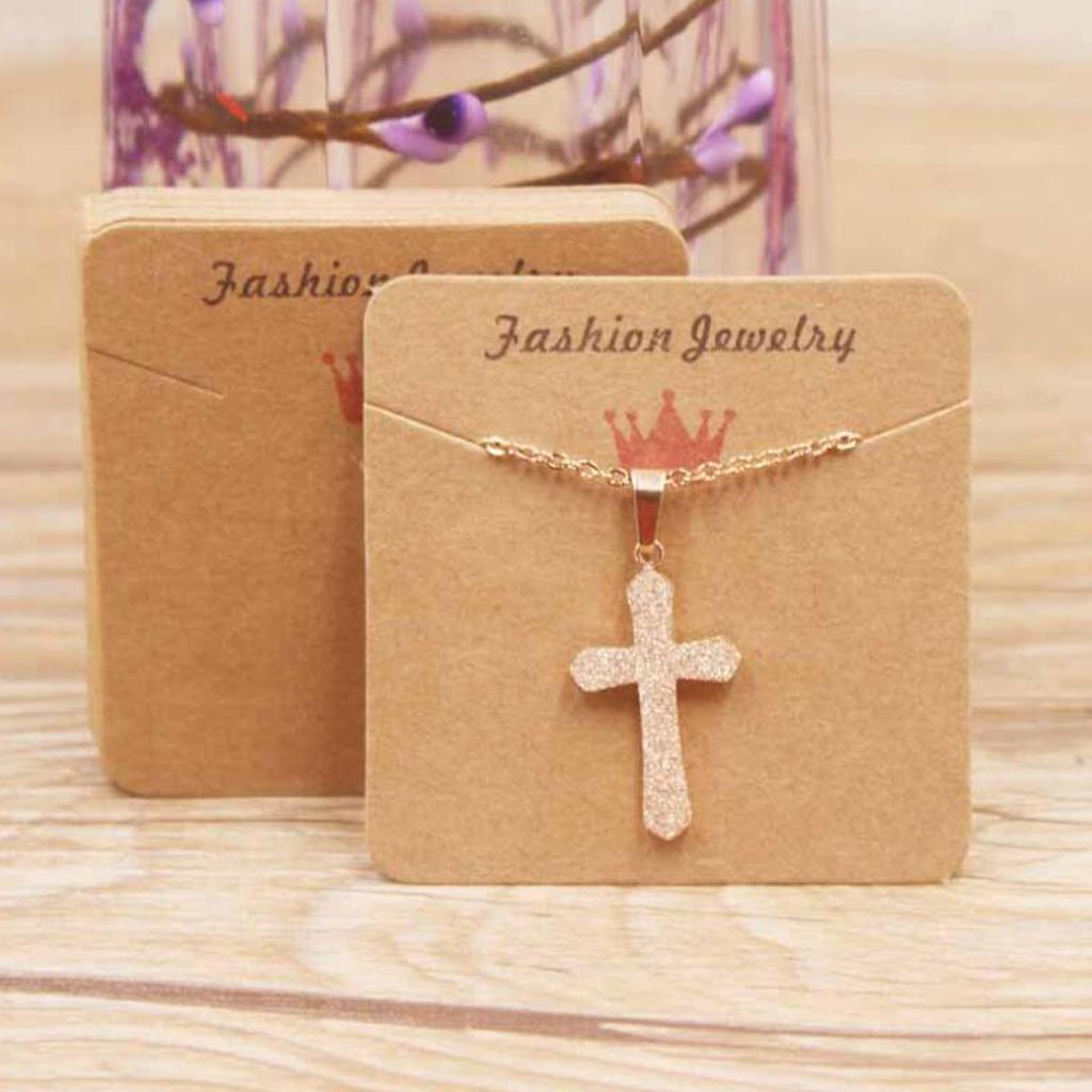 100pcs Jewerly Tag Square Stud Display Packing Card for Gift Tag Label I