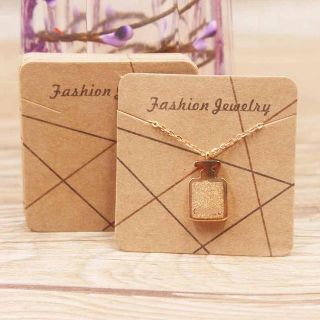 100pcs Jewerly Tag Square Stud Display Packing Card for Gift Tag Label J