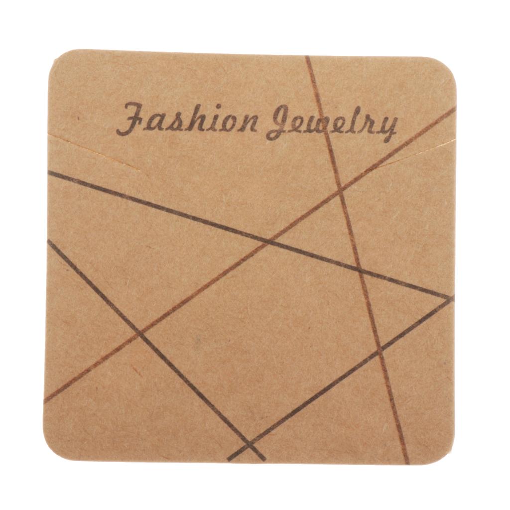 100pcs Jewerly Tag Square Stud Display Packing Card for Gift Tag Label J