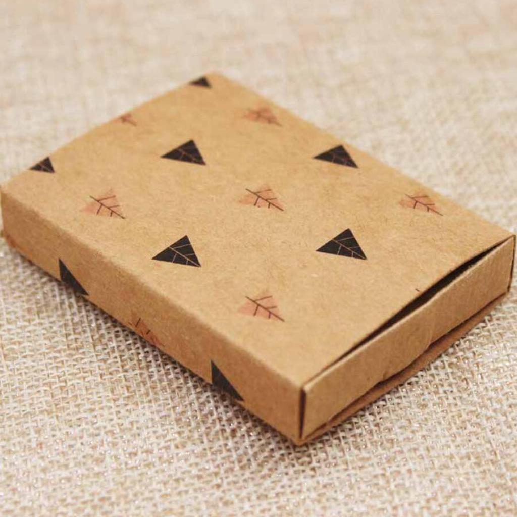 DIY Assemble Handmade Gift Box Necklace Pendant Box Christmas Tree Khaki