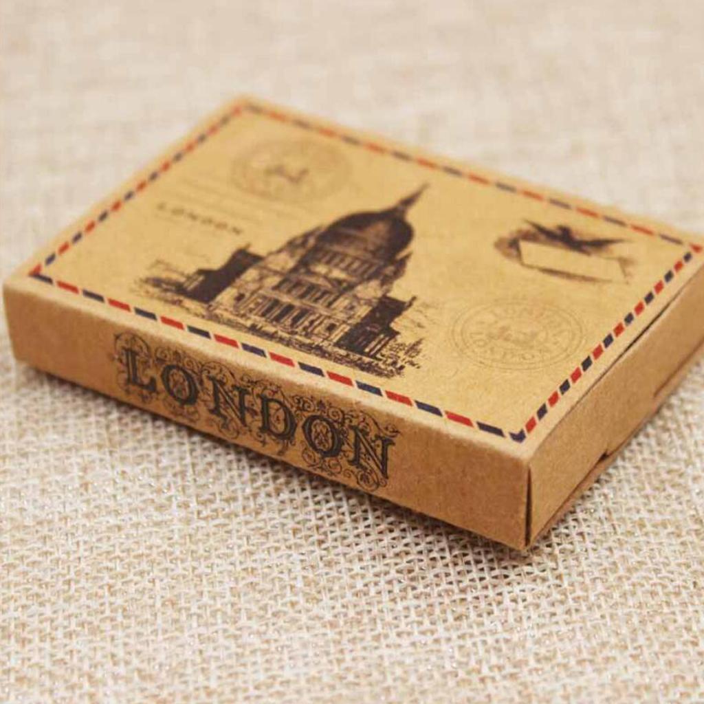 DIY Assemble Handmade Gift Box Necklace Pendant Box Castle Khaki