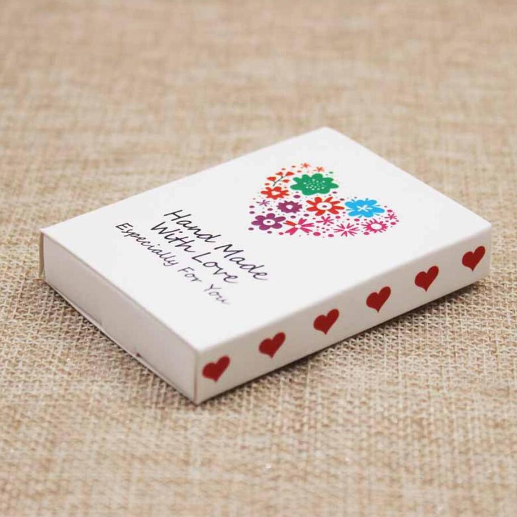 12 x Candy Box Gift Boxes Necklace Drawer Box Wedding Favor Heart - White