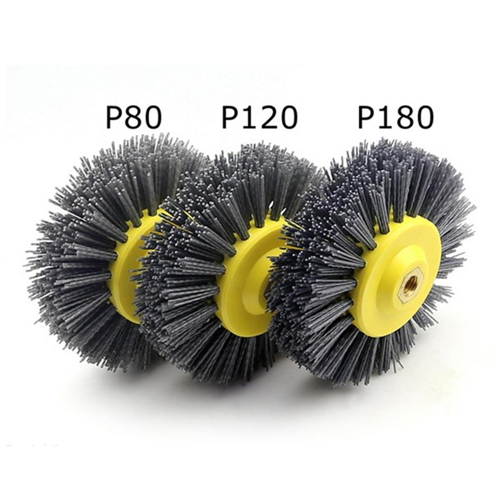 1pc Abrasive Wire Polishing Brush Wheel for Furniture Antiquing Grinding P120