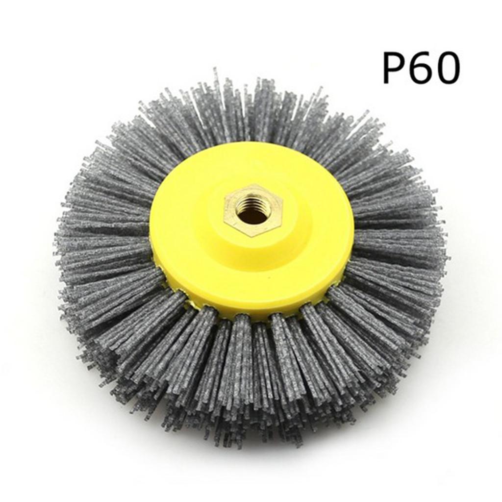 1pc Abrasive Wire Polishing Brush Wheel for Furniture Antiquing Grinding P120