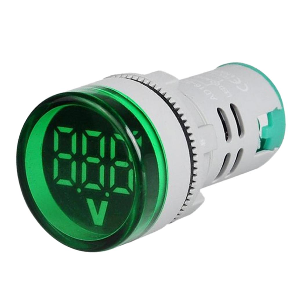 Voltmeter AC 12-500V Voltage Meter Power Monitor LED Pilot Indicator Green