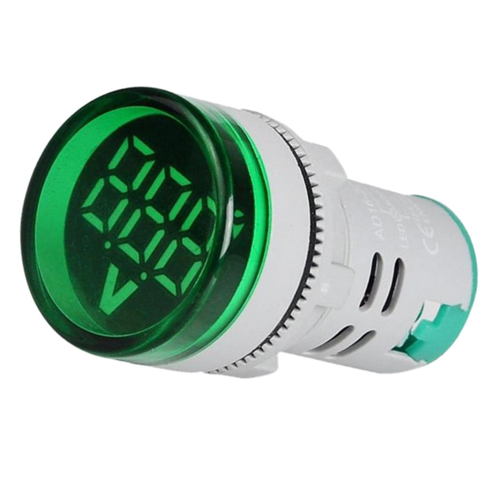 Voltmeter AC 12-500V Voltage Meter Power Monitor LED Pilot Indicator Green