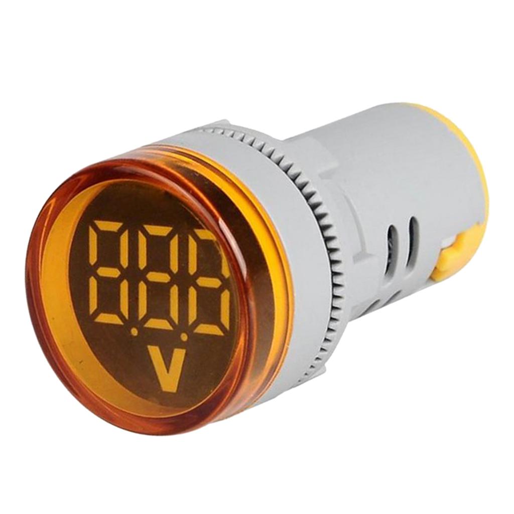 Voltmeter AC 12-500V Voltage Meter Power Monitor LED Pilot Indicator Yellow