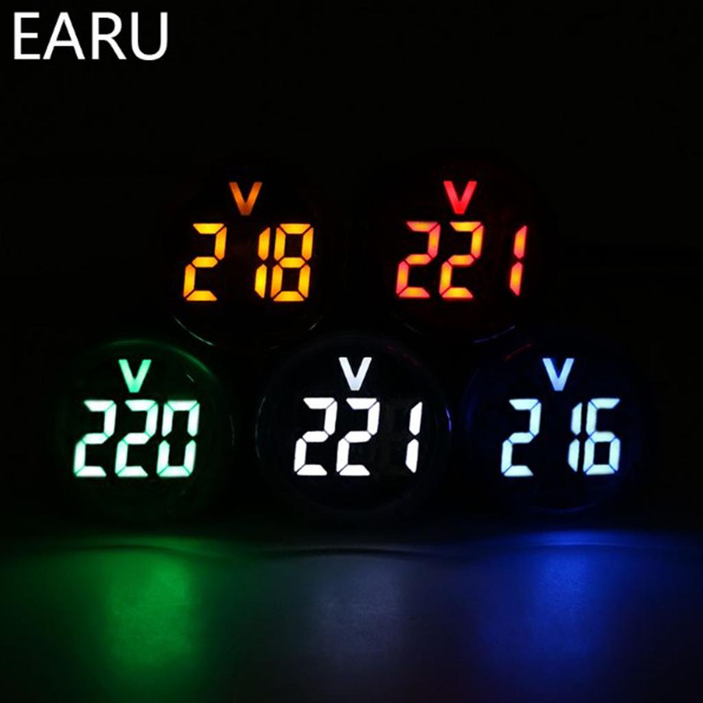 Voltmeter AC 12-500V Voltage Meter Power Monitor LED Pilot Indicator Yellow