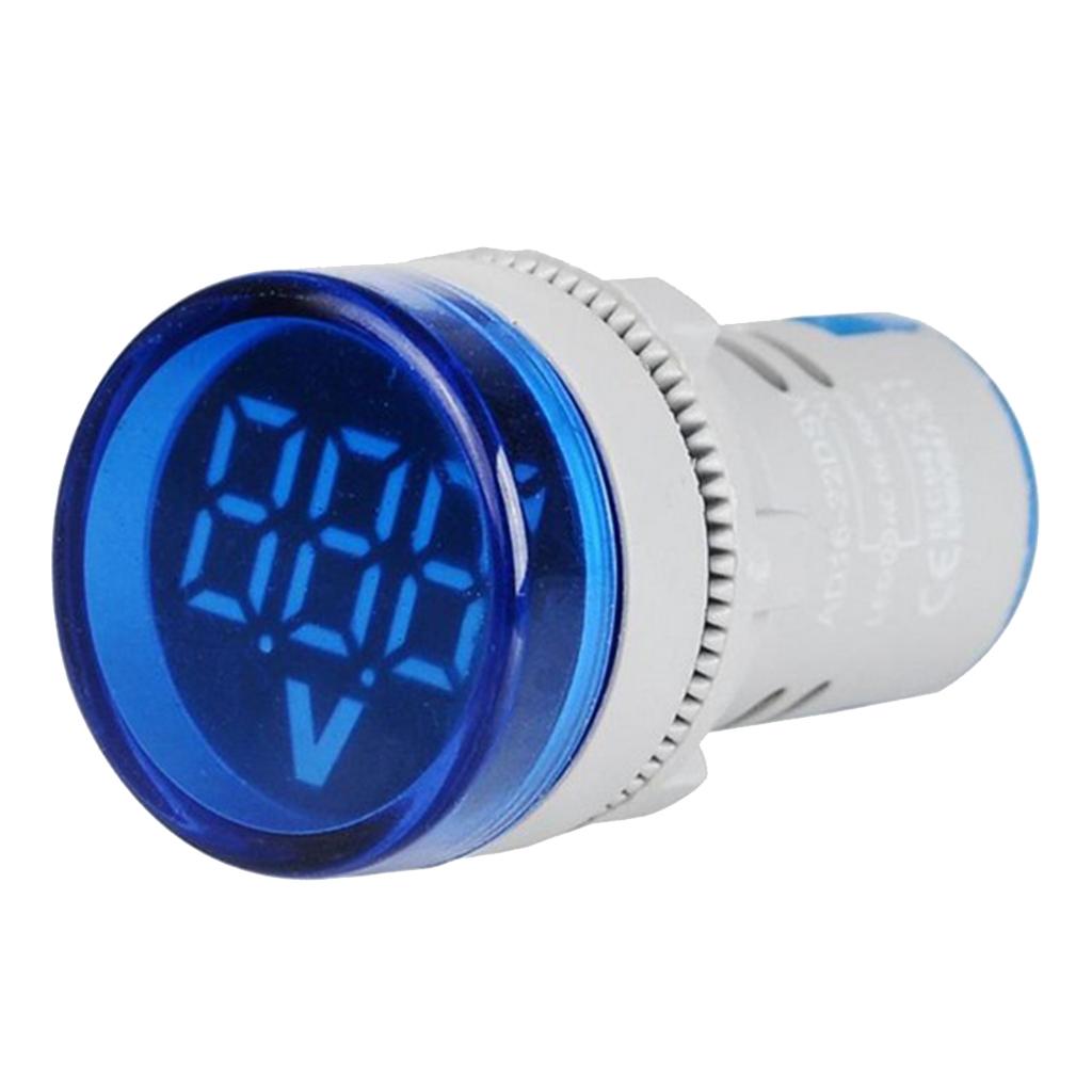 Voltmeter AC 12-500V Voltage Meter Power Monitor LED Pilot Indicator Blue