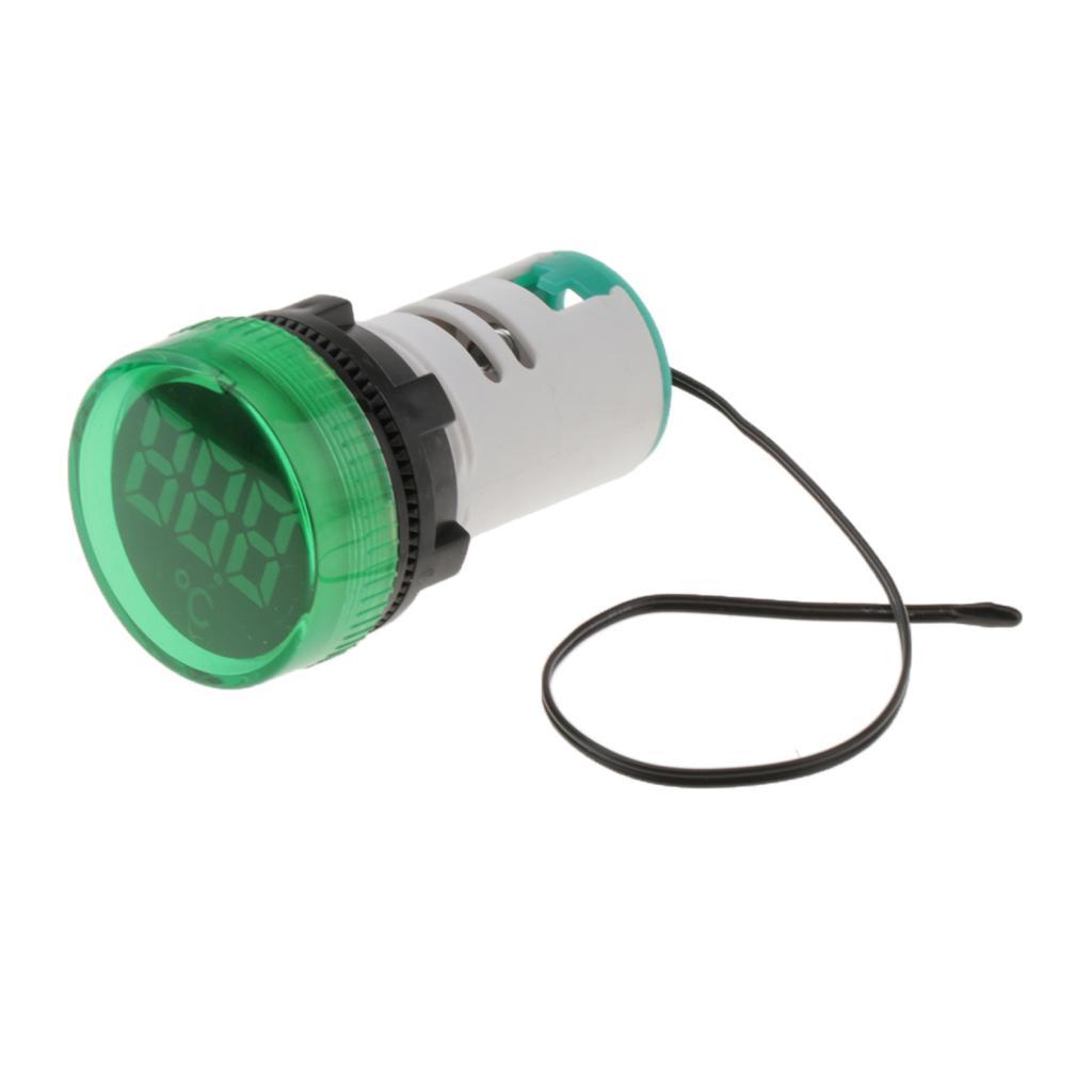 22mm Digital LED Thermometer Celsius Temp Temperature Meter Gauge Green