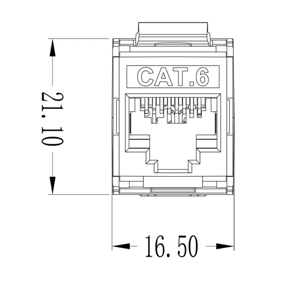 Cat6 RJ45 Wall End Plug Keystone Jack Shielded Module Modular Female Adapter