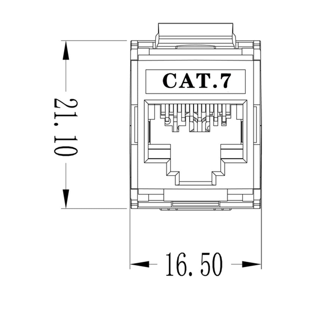 Cat7 RJ45 Wall End Plug Keystone Jack Shielded Module Modular Female Adapter