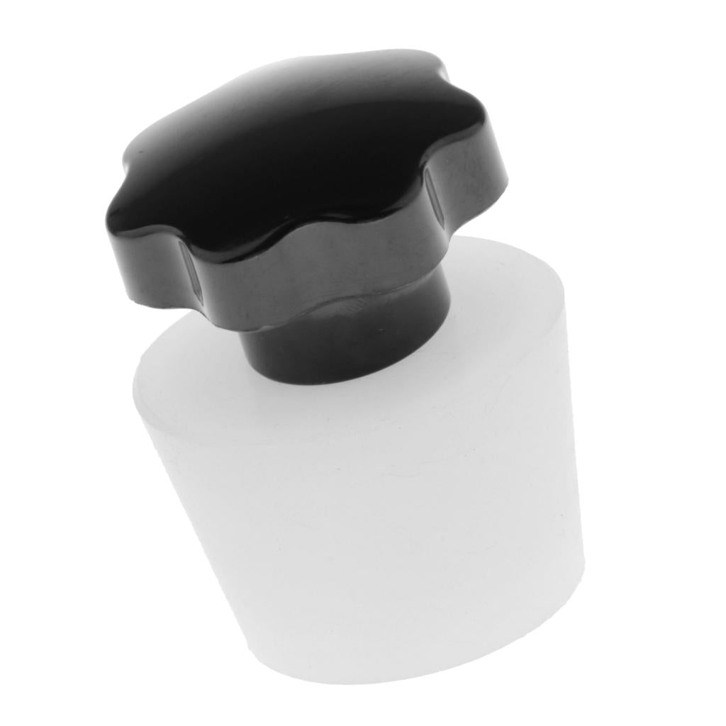 Silicone plug with handle for pipe sealing w/ Black Bakelite handle 12