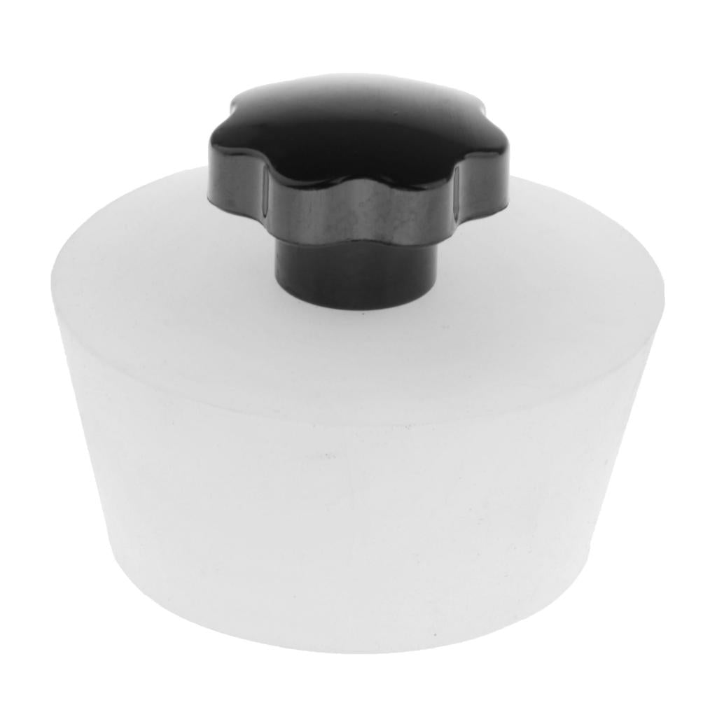 Silicone plug with handle for pipe sealing w/ Black Bakelite handle 19