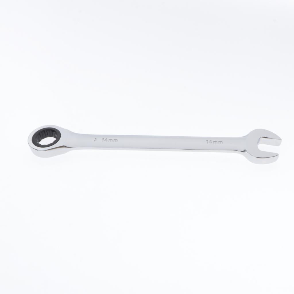 6mm-32mm Steel Metric Fixed Head Ratchet Spanner Wrench Hand Nut Tools 14mm