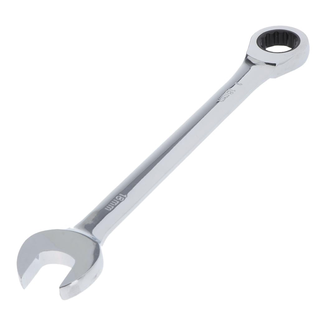 6mm-32mm Steel Metric Fixed Head Ratchet Spanner Wrench Hand Nut Tools 15mm