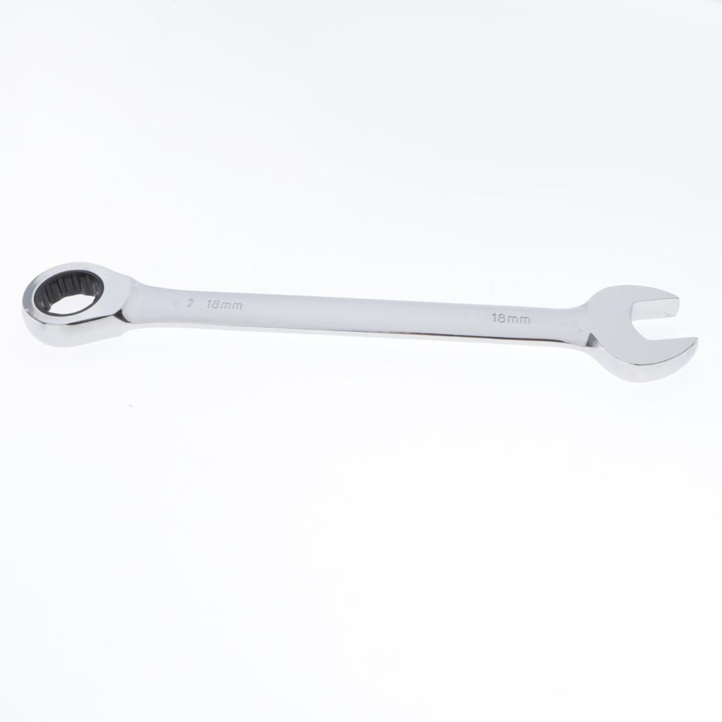 6mm-32mm Steel Metric Fixed Head Ratchet Spanner Wrench Hand Nut Tools 15mm