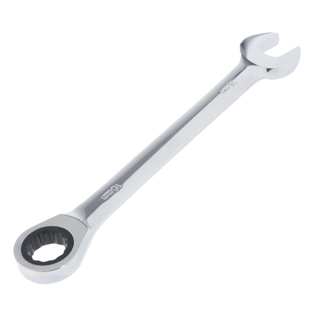 6mm-32mm Steel Metric Fixed Head Ratchet Spanner Wrench Hand Nut Tools 16mm